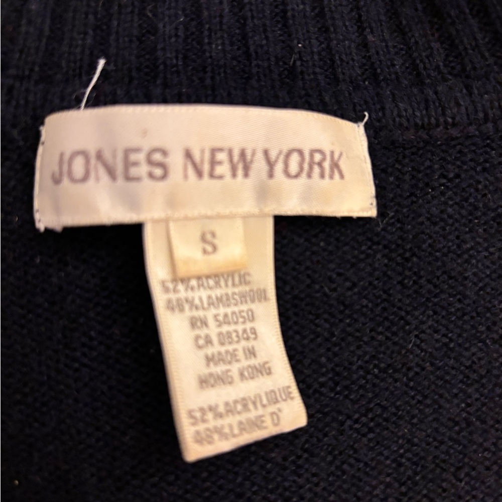 Jones New York Argyle Lambswool Turtleneck Wide Banded Academia Preppy Warm Cozy - Picture 6 of 10
